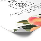 SAVANNAH水色ピーチフォトゲストブックサイン ポスター (角)