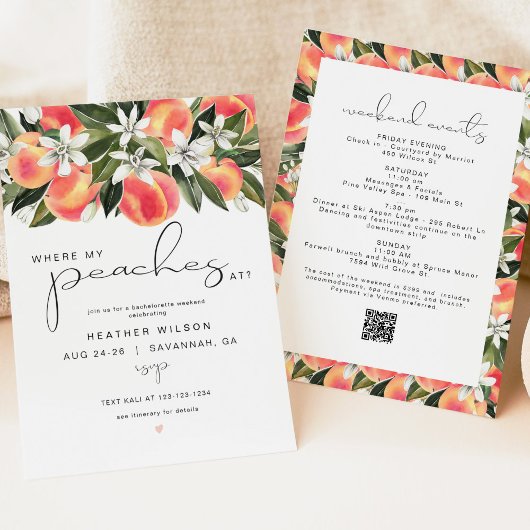SAVANNAH私の桃のバチェロレッテ 招待状