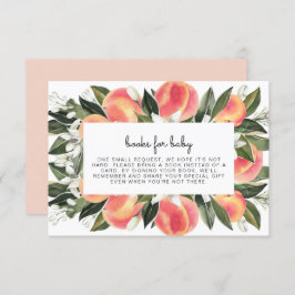 SAVANNAH赤ちゃんシャワーカード用の小さな桃の本 招待状
