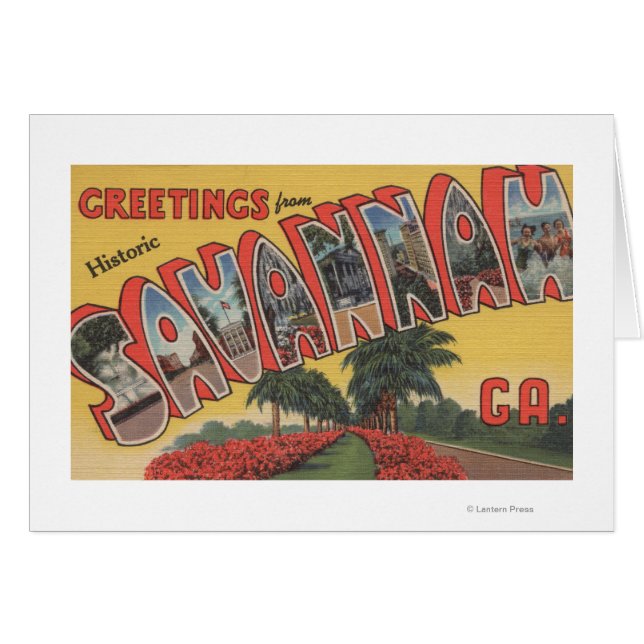 Savannah，ジョージア（歴史的） – 大文字 (正面横)