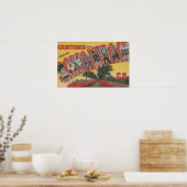 Savannah，ジョージア（歴史的） – 大文字 ポスター (キッチン)