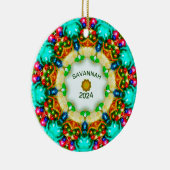 SAVANNAH～フラクタルパーソナライズされたクリスマスデザイン～ セラミックオーナメント (右)