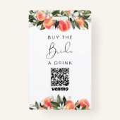 SAVANNAH 買 Peach the  Bride a Drink QR Code バッジ (正面)