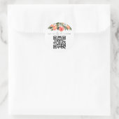 SAVANNAH 買 Peach the  Bride a Drink QR Code ラウンドシール (バッグ)