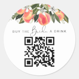 SAVANNAH 買 Peach the Bride a Drink QR Code ラウンドシール