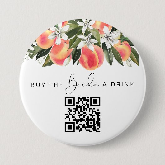 SAVANNAH 買 Peach the  Bride a Drink QR Code 缶バッジ (正面)