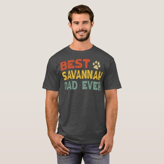 Savannah Cat Dad Owner Breeder Lover Kitten  Tシャツ (正面フル)
