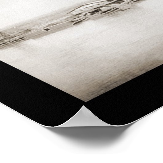 Savannah, GA波止場写真1909 ポスター (角)