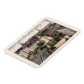 Savannah GA、Bull St View、ヴィンテージ1906 マグネット (左側)