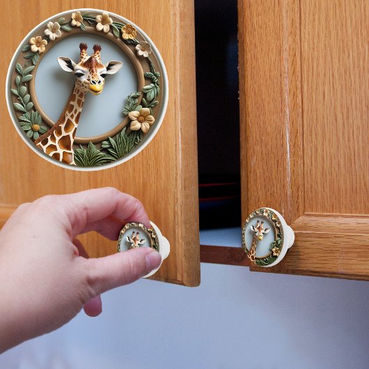 Savannah Gaze Giraffe セラミックノブ