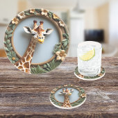 Savannah Gaze Round Sandstone コースター