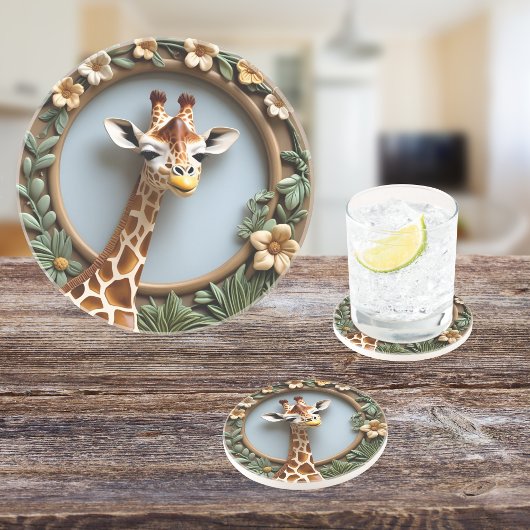 Savannah Gaze Round Sandstone コースター