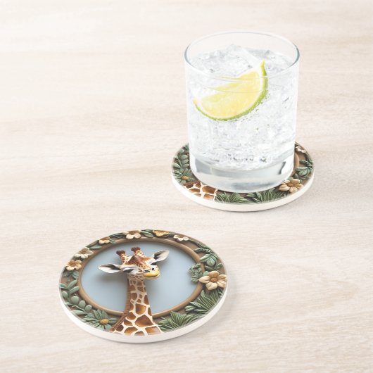 Savannah Gaze Round Sandstone コースター (側面)