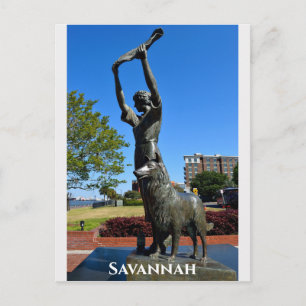 Savannah Georgiaなびく女の子像の旅行写真 ポストカード