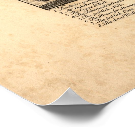 Savannah Georgia 1734 Panoramic Map ポスター (角)