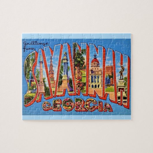 Savannah Georgia 8x10ポストカード ジグソーパズル (横)