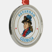 Savannah Georgia Colonial メタルオーナメント (右)