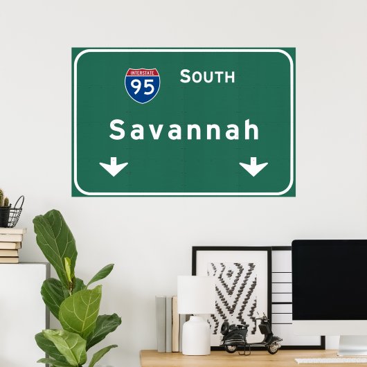 Savannah Georgia ga Interstate Highway Freeway : ポスター (ホームオフィス)