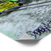 Savannah Georgia River Street cityscape art print ポスター (角)