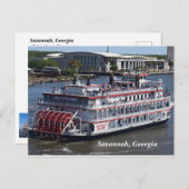 Savannah, Georgia Riverboatはがき ポストカード (正面/裏面)