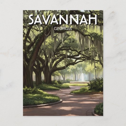 Savannah Georgia Travel ポストカード (正面)