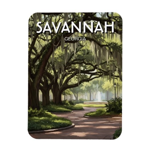 Savannah Georgia Travel マグネット (縦)