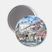 savannah_river_通り絵を描_s, Savannah GA Riv... マグネット (正面/裏面)