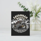 Savannah Roots Sea Turtle African Heritage Pride  ポストカード (スタンド正面)