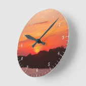 Savannah Sunset Clock ラウンド壁時計 (傾斜)