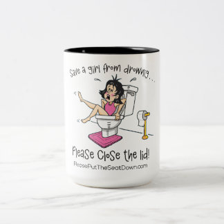 Save A Girl From Drowning Mug ツートーンマグカップ