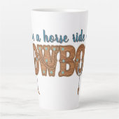 save a horse ride a cowboy  カフェラテマグ (正面)