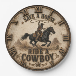 Save a Horse Ride a Cowboy ペーパープレート