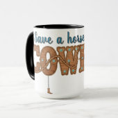 save a horse ride a cowboy  マグカップ (正面左)