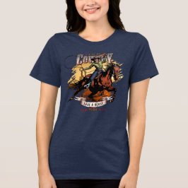 Save A Horse; Ride A Cowboy | 女性 トライブレンドTシャツ