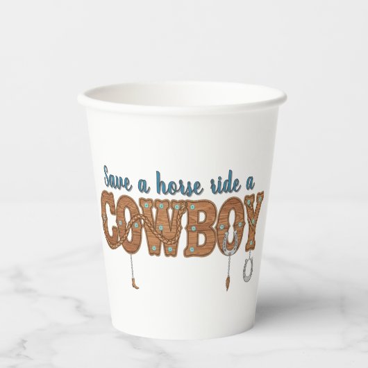 save a horse ride a cowboy  紙コップ (正面)