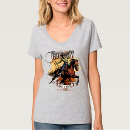 Save A Horse; Ride A Cowboy | Women V-Neck Tシャツ
