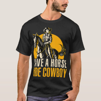 Save A Horse Ride Cowboy Funny Retro Design  Tシャツ