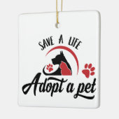Save a Life Adopt a Pet  セラミックオーナメント (左)