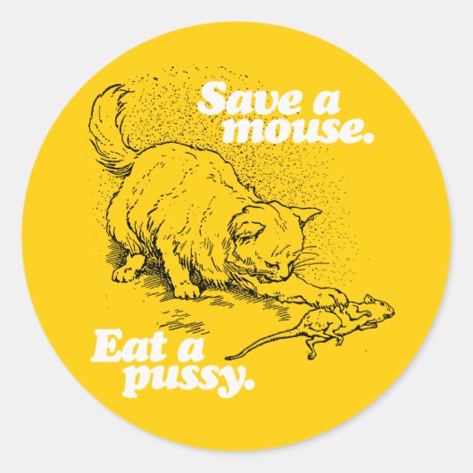 SAVE A MOUSE - ホワイト - (2).png ラウンドシール (正面)