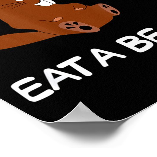 Save A Tree Eat A Beaver _ Funny Quote Tee  ポスター (角)