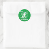 SAVE A TREE - WHITE -.png ラウンドシール (バッグ)