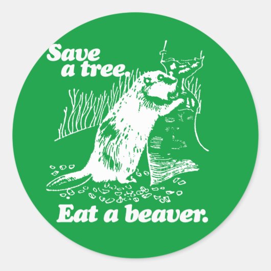 SAVE A TREE - WHITE -.png ラウンドシール (正面)