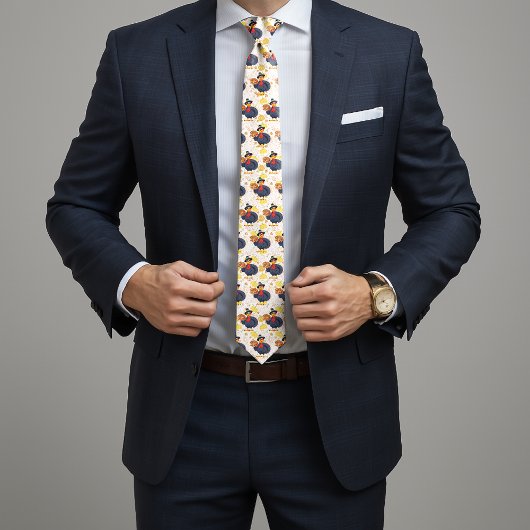 Save A Turkey Eat Pizza Funny Happy Thanksgiving ネクタイ