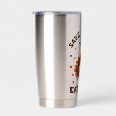 Save a Turkey Eat Pizza – Funny Thanksgiving Pizza 保温保冷タンブラー (右面)