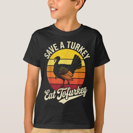 Save A Turkey Eat Tofurky Vegan Thanksgiving  Tシャツ (正面)