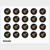 Save A Turkey, Eat Zza Funny Thanksgiving Design F ラウンドシール (シート)