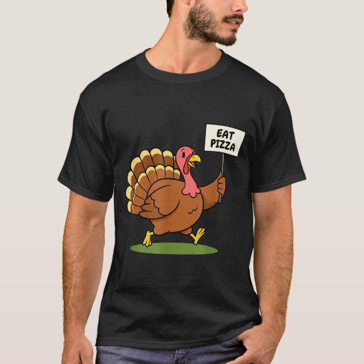 Save A Turkey, Eat Zza Funny Thanksgiving Design F Tシャツ (正面)