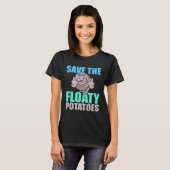 Save All The Floaty Potatoes Animal Manatee Tシャツ (正面フル)