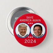 Save America Again 2024 缶バッジ (正面&裏面)