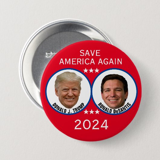Save America Again 2024 缶バッジ (正面&裏面)